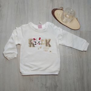 Camisola Cardade bebé menina branca