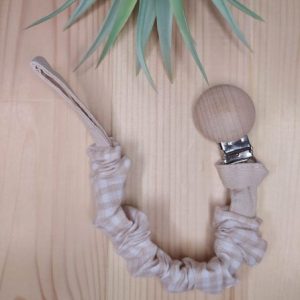 Prende chuchas tecido | bege